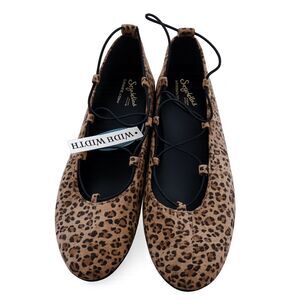 Seychelles Leopard Print Ballet Flats Memory Foam Comfort Shoes Women WW Size 9